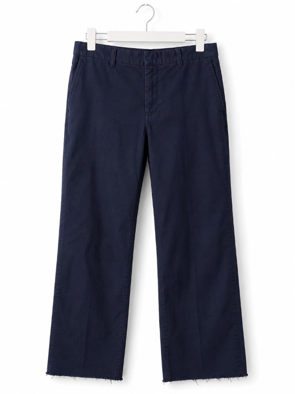 Frank & Eileen Wicklow Dark Blue Chino Pants Raw Hem 4